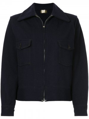 Куртка с воротником в стиле 1960-х L. Bean Fake Alpha Vintage. Цвет: синий