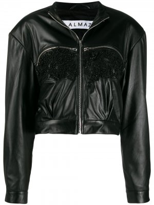 Укороченная байкерская куртка Almaz. Цвет: черный