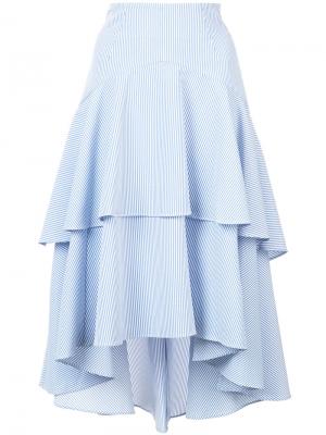 Многоярусная юбка Marissa Webb. Цвет: синий