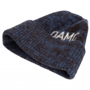 Синяя шапка из шерсти с логотипом OAMC