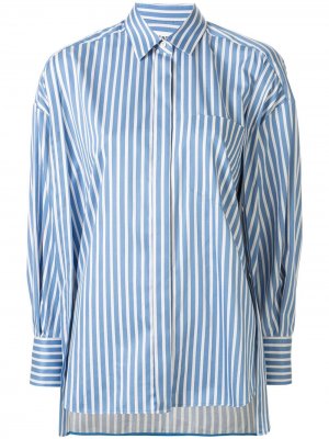 Рубашка в полоску с узкими манжетами Enföld. Цвет: синий