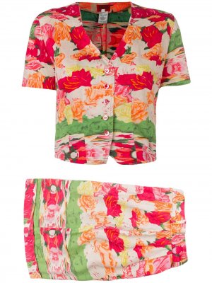 Шорты и блузка 1970-х годов Kenzo Pre-Owned. Цвет: розовый