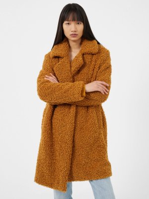 Двубортное пальто Callie Iren Borg, коричневое French Connection