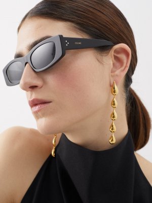 Прямоугольные солнцезащитные очки из ацетата , черный Celine Eyewear