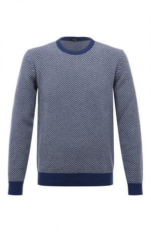 Шерстяной свитер Kiton. Цвет: синий