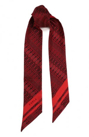 Шелковый шарф-твилли Furla. Цвет: красный