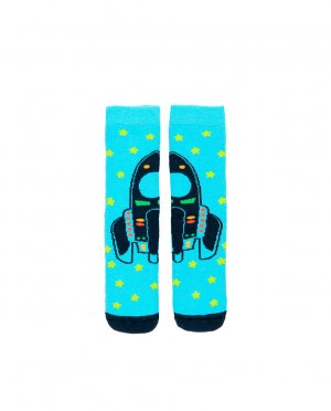 Высокие носки для мальчика с нескользящим покрытием. , светло-зеленый Boboli