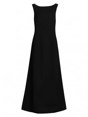 Платье Rhea с вырезом лодочкой , черный The Row