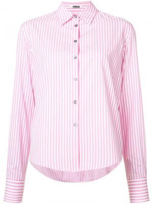 Рубашка в полоску Jourden. Цвет: розовый и фиолетовый