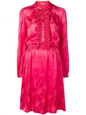 Короткое платье с цветочным узором Blumarine. Цвет: 134 redberry