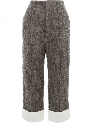 Укороченные брюки Renli Su. Цвет: серый