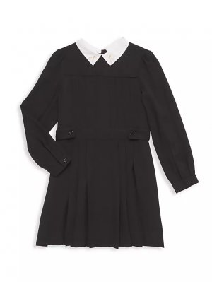 Плиссированное платье Mona для маленьких девочек и , черный Bonpoint