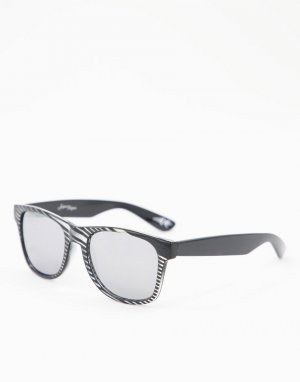 Солнцезащитные очки в квадратной оправе тонкую полоску -Черный цвет Jeepers Peepers