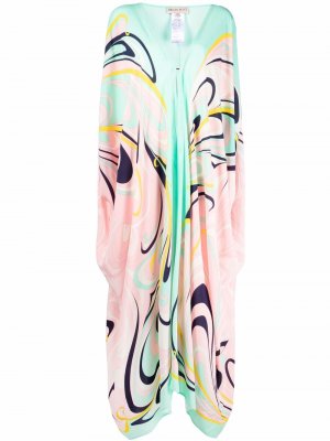 Пляжное платье с принтом Emilio Pucci. Цвет: синий