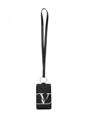 Чехол для телефона с контрастным логотипом Valentino. Цвет: черный