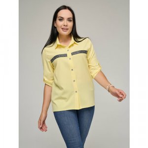Рубашка , размер 54, желтый DiSORELLE. Цвет: лимонный/желтый