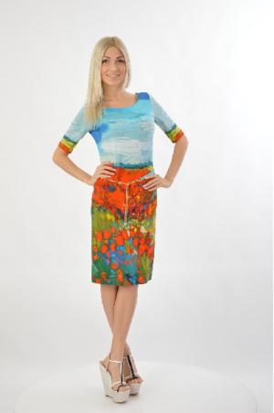 Платье Angelo Marani. Цвет: разноцветный