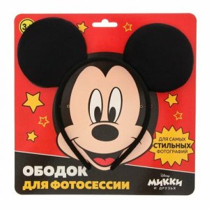 Ободок для фотосессии Ушки Мышки, Микки Маус Disney. Цвет: черный