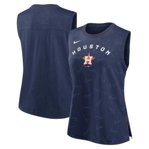 Женская темно-синяя майка Houston Astros Muscle Play Nike