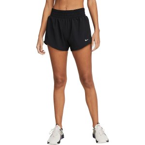 Короткие шорты one dri-fit на подкладке длиной 3 дюйма , цвет black/reflective silv Nike