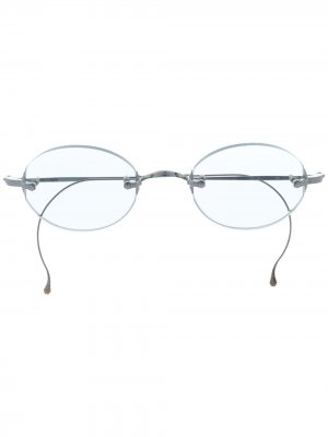 Солнцезащитные очки Makena в овальной оправе Garrett Leight. Цвет: синий
