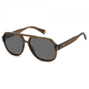 Солнцезащитные очки  PLD 6193/S 09Q M9 M9, коричневый Polaroid. Цвет: коричневый