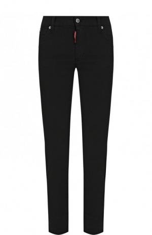 Однотонные укороченные джинсы прямого кроя Dsquared2. Цвет: черный