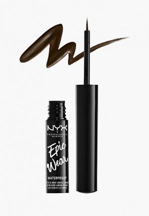 Карандаш для глаз Nyx Professional Makeup Водостойкий, Матовый, EPIC WEAR EYE & BODY LIQUID LINER, оттенок 02 - BROWN, 3.5 мл. Цвет: коричневый