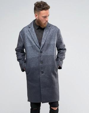 Пальто с градиентной отделкой Rogues of London. Цвет: серый