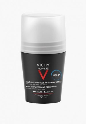 Дезодорант Vichy антиперспирант шариковый, для чувствительной кожи. Цвет: прозрачный