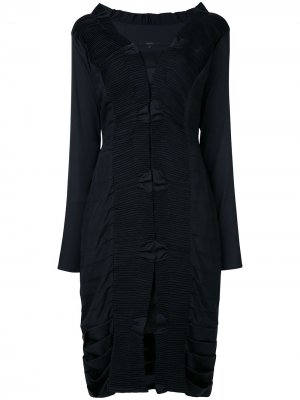 Плиссированное платье с длинными рукавами Gucci Pre-Owned. Цвет: черный