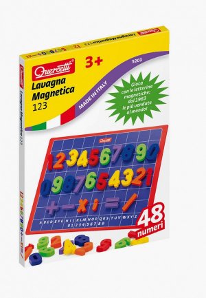 Набор игровой Quercetti Магнитная доска с цифрами, 48 элементов. Цвет: разноцветный