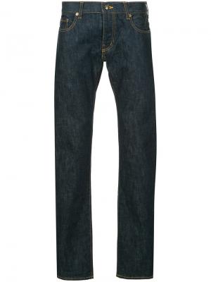Слегка расклешенные джинсы кроя слим Addict Clothes Japan. Цвет: синий