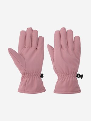 Перчатки для девочек , Розовый, размер 16 Northland. Цвет: розовый