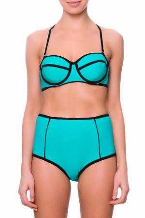 Swimsuit FLEUR FARFALA. Цвет: turquoise and black
