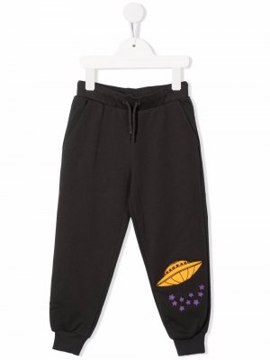 Спортивные брюки с принтом Ufo Mini Rodini. Цвет: черный