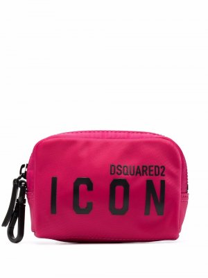Косметичка с логотипом Dsquared2. Цвет: розовый