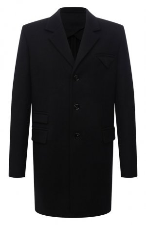 Шерстяное пальто Bottega Veneta. Цвет: чёрный