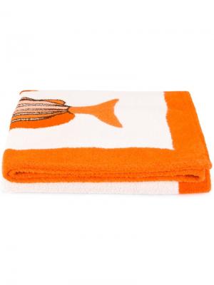 Пляжное полотенце Hermès Vintage. Цвет: жёлтый и оранжевый
