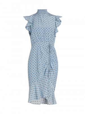 Асимметричное платье с цветочным принтом Isabella , синий Elie Tahari