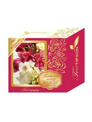 Чайный набор Розовый: 3D открытка-магнит, салфетка и чай Tipson Ceylon №1 OPA. Цвет: розовый