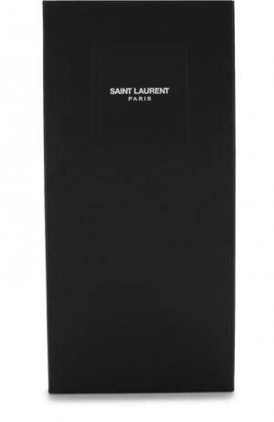 Капроновые чулки с логотипом бренда Saint Laurent. Цвет: черный