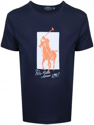 Logo-print short-sleeved T-shirt Polo Ralph Lauren. Цвет: синий