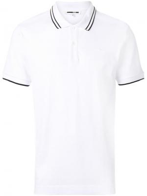 Рубашка-поло с заплаткой в форме ласточки McQ Swallow. Цвет: белый