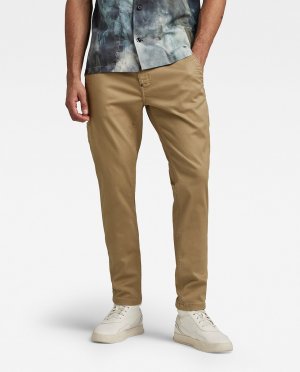 Мужские брюки-чиносы Skinny 2.0 со врезными карманами и стеганой отделкой G-Star Raw, бежевый RAW. Цвет: бежевый