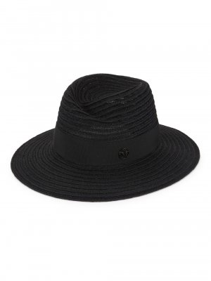 Соломенная шляпа-федора Virginie , черный Maison Michel