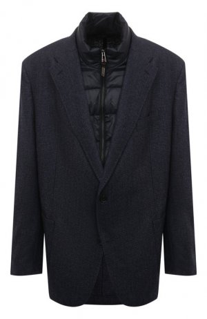 Комбинированный пиджак Windsor. Цвет: синий