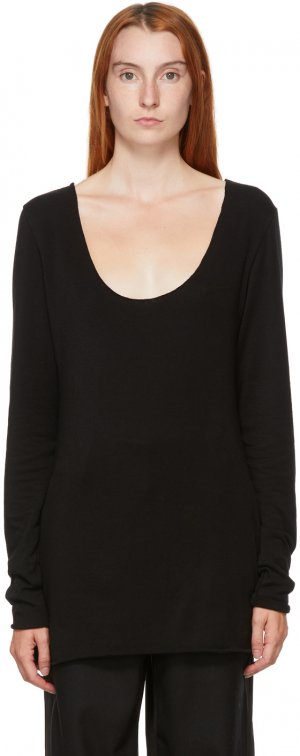 Black Wide Neck Sweater Kim Matin. Цвет: black