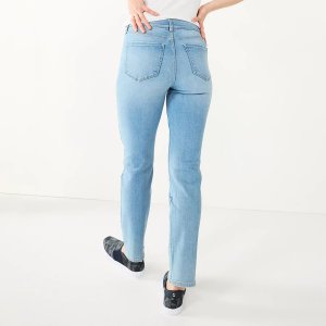 Женские прямые джинсы с высокой посадкой и скульптурированием , черный Nine West