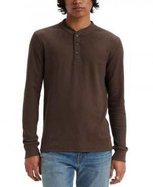 Мужская термо-рубашка на пуговицах Levis с длинными рукавами Levi's, коричневый Levi's